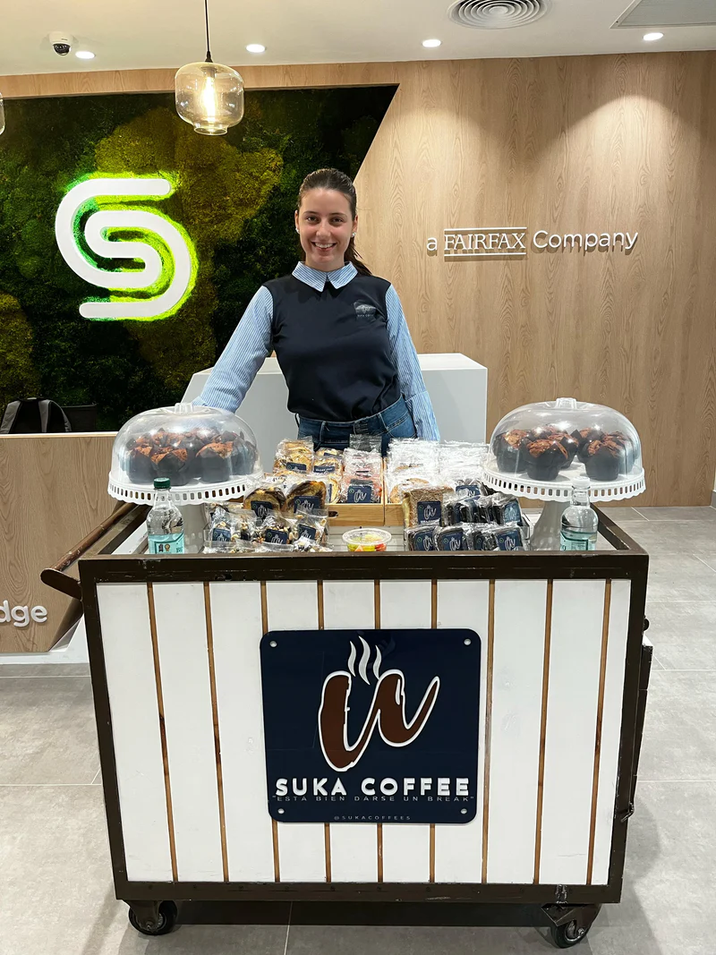 Equipo en una actividad corporativa